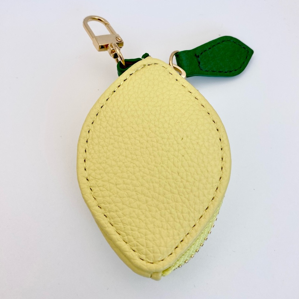 Lemon Coin Purse Keychain Pouch NWOT - Picture 2 of 11